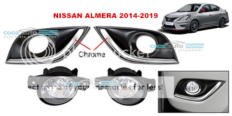 Nissan Almera 2014 - 2019 Fog lamp Fog light Foglamp Switch + Wiring